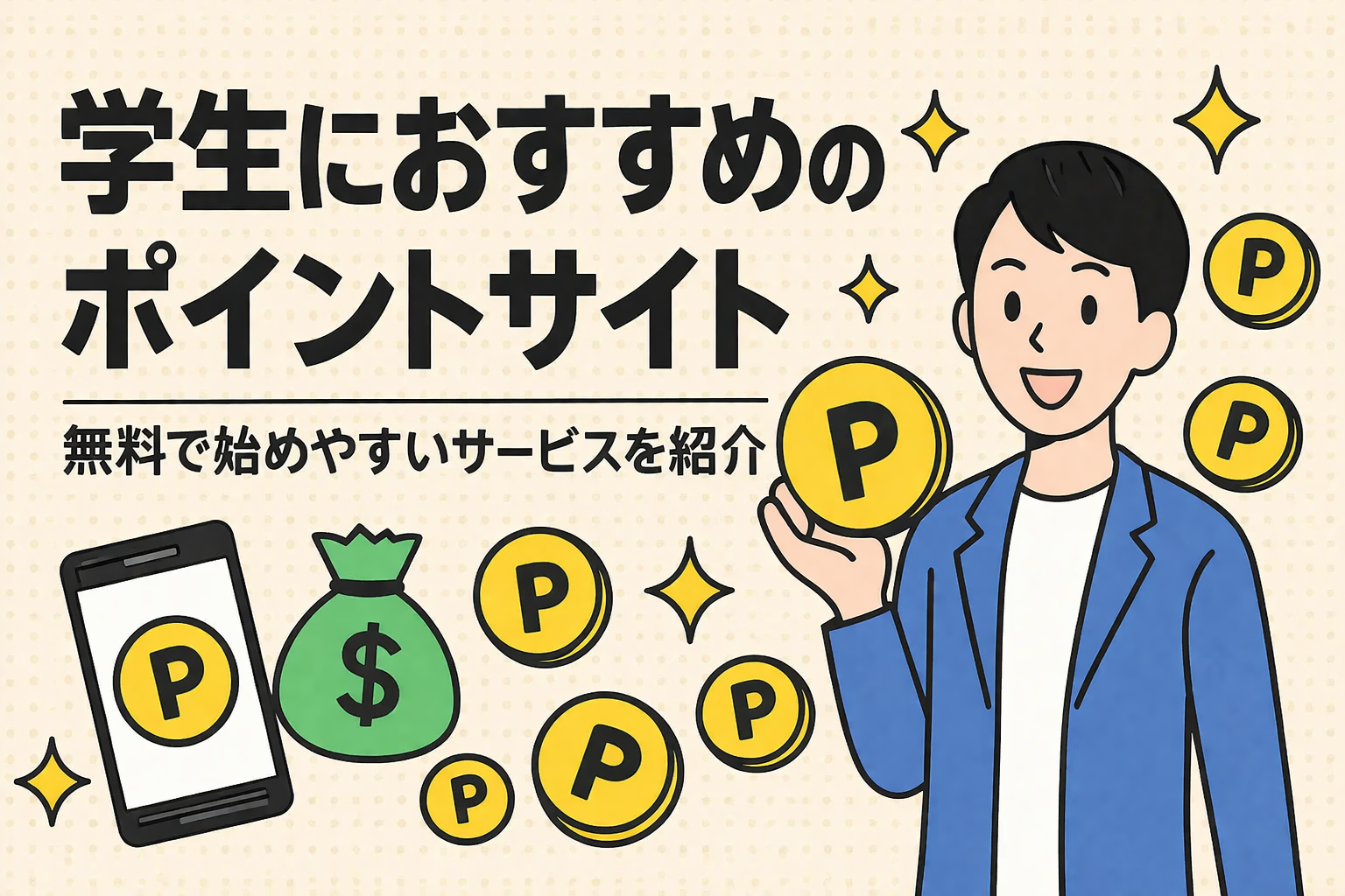 学生におすすめのポイントサイト|無料で始めやすいサービスを紹介