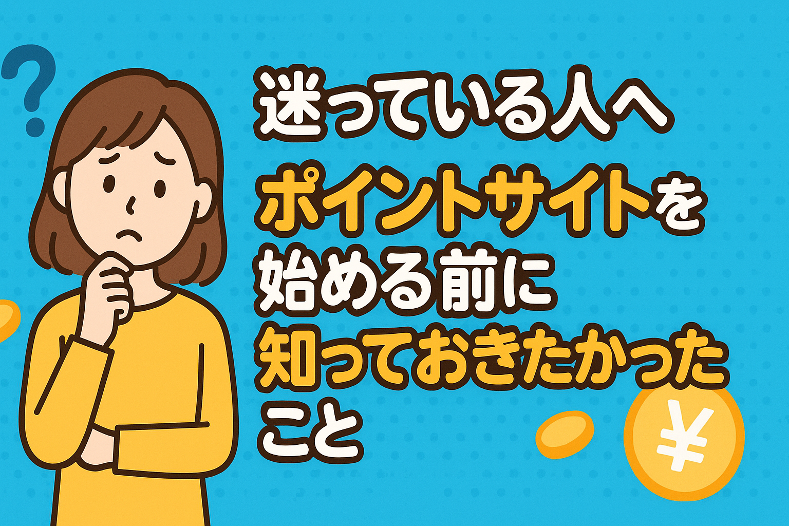 迷っている人へ｜ポイントサイトを始める前に知っておきたかったこと