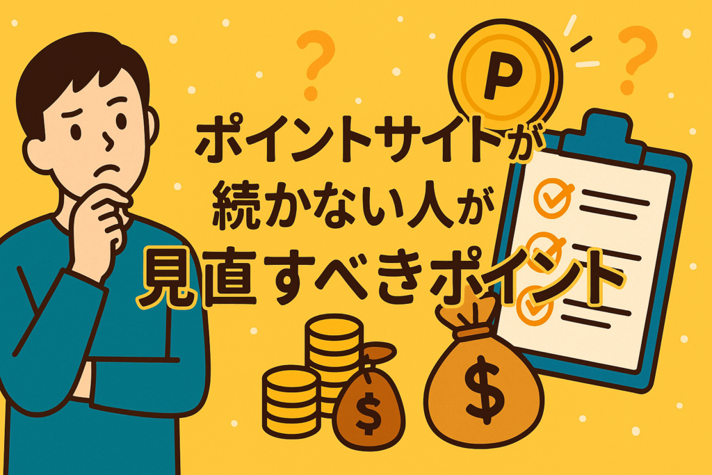 ポイントサイトが続かない人が見直すべきポイント