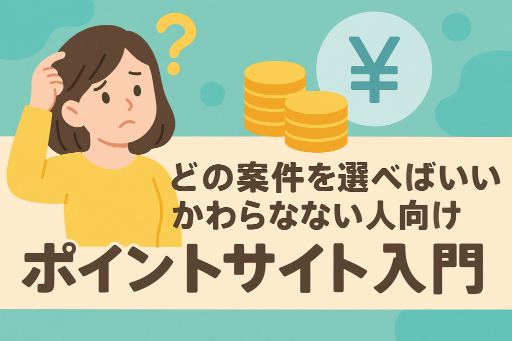 どの案件を選べばいいかわからない人向けポイントサイト入門