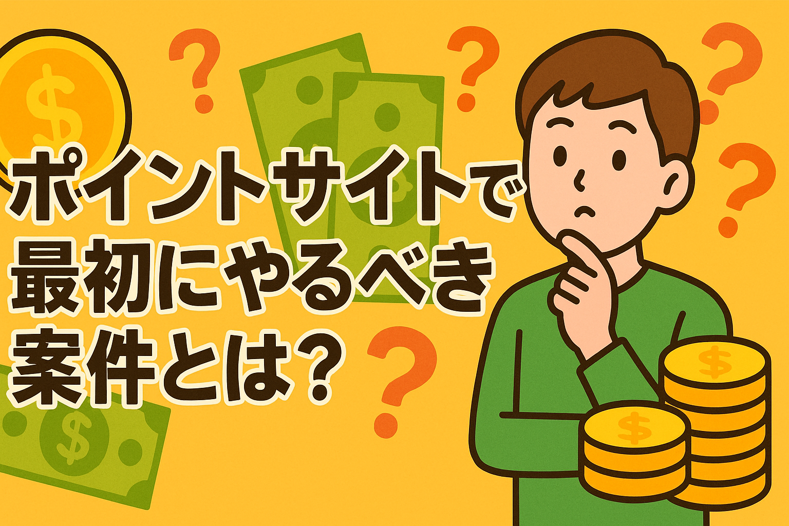 ポイントサイトで最初にやるべき案件とは?